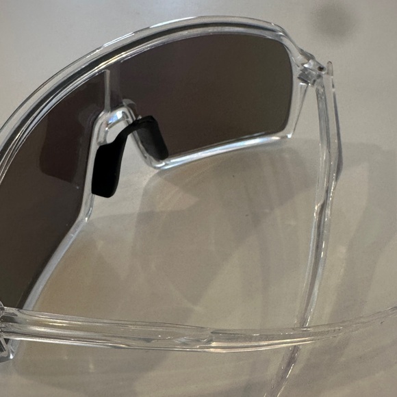 Futuristic Blue and Green Visor Sunglasses - Picture 2 of 2